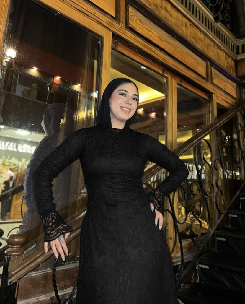 Black lace dress