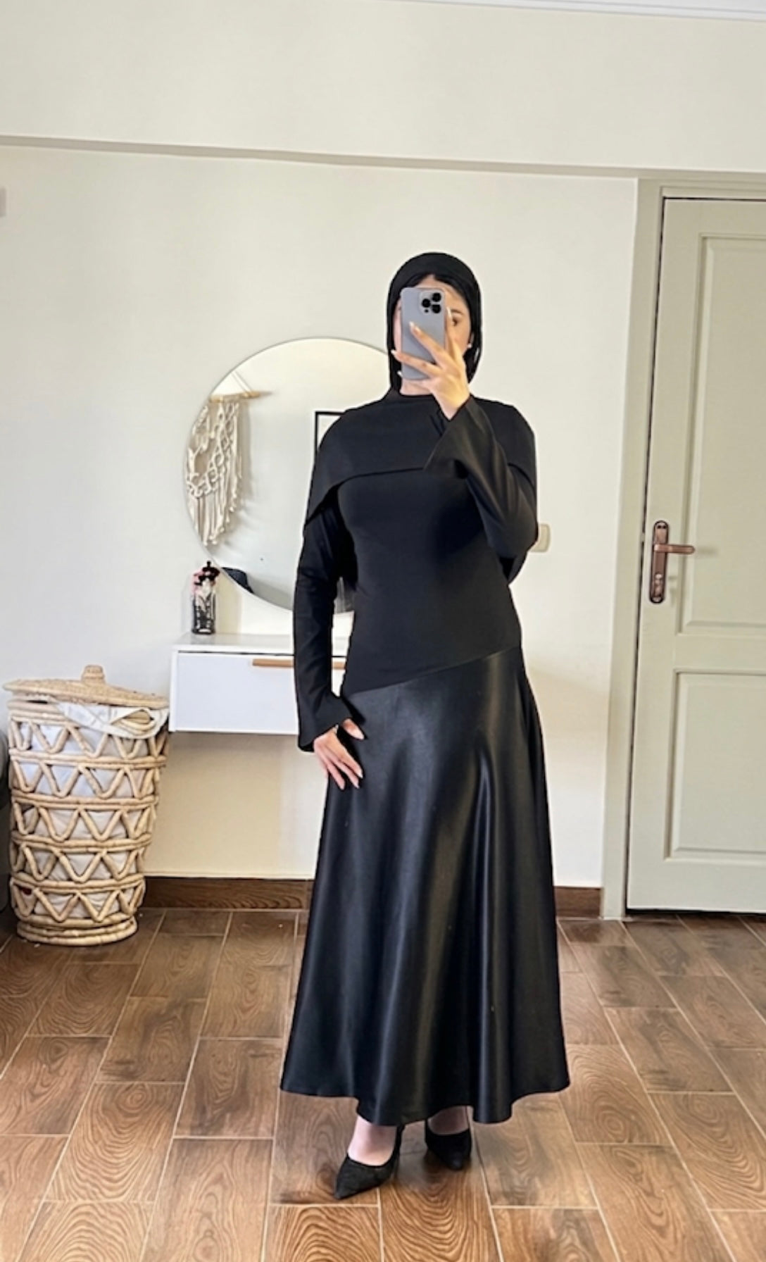 Satin Mix Dress – Matte & Shine