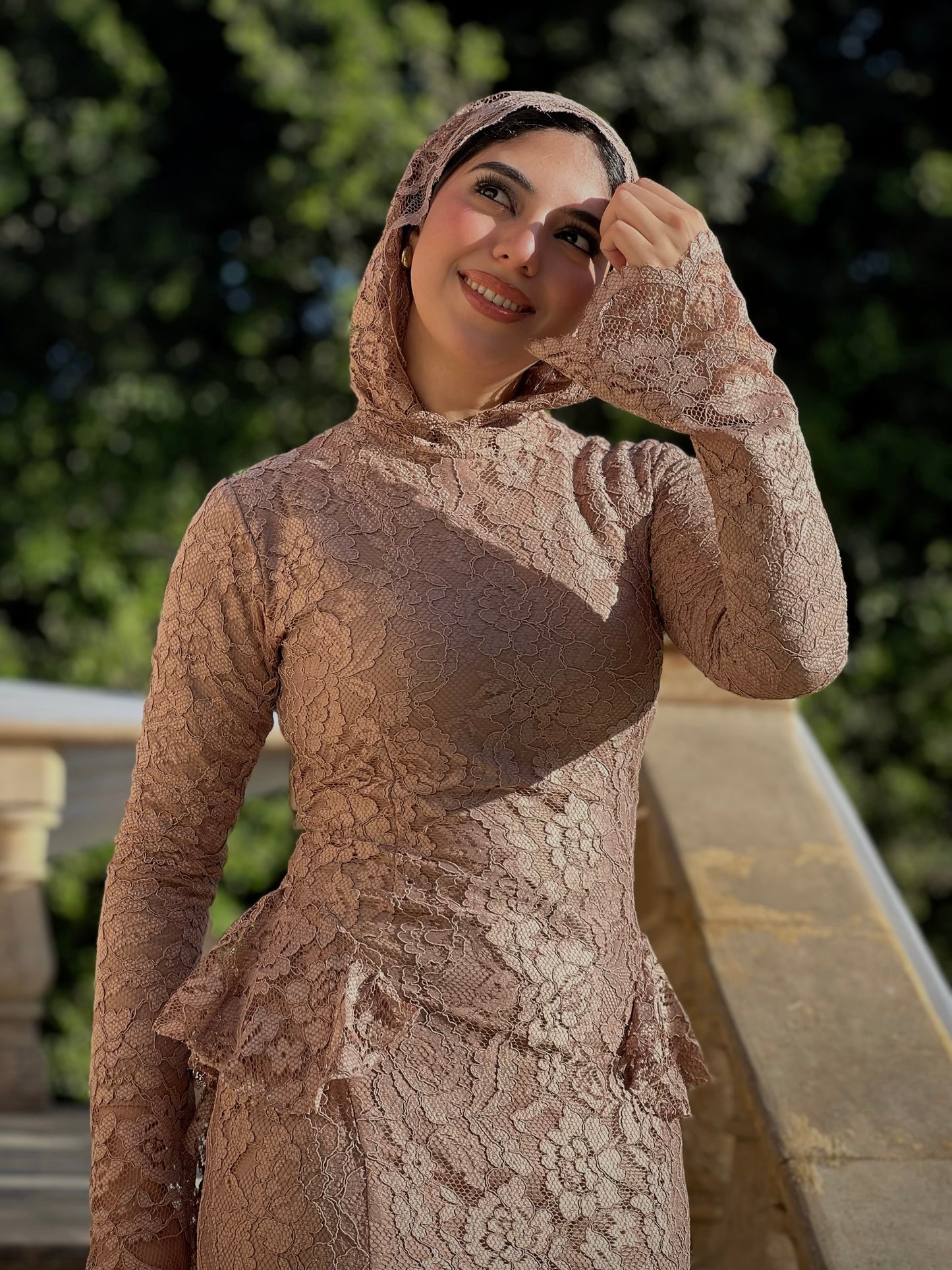 Mermaid High Neck Lace Dress