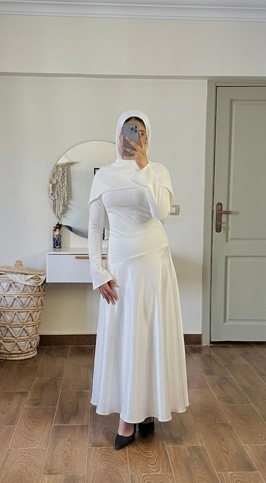 Satin Mix Dress – Matte & Shine