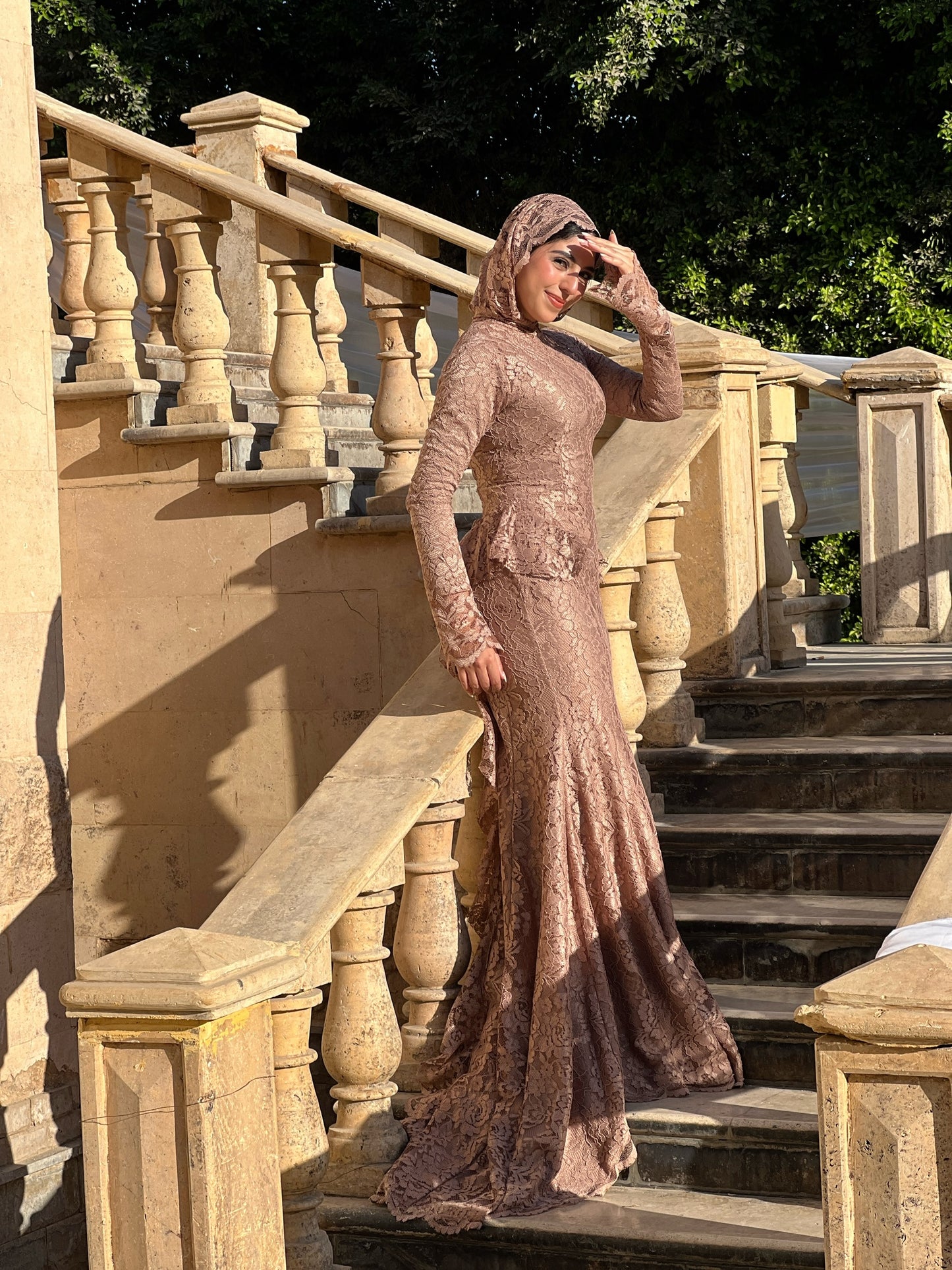 Mermaid High Neck Lace Dress
