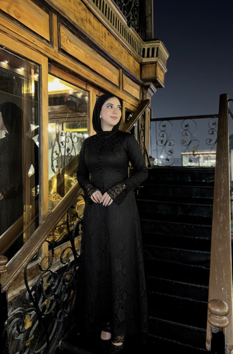 Black lace dress