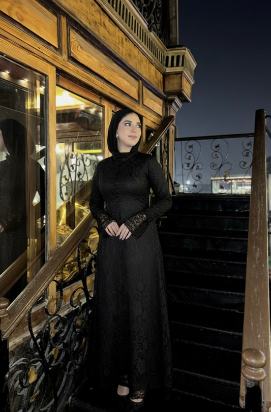 Black lace dress