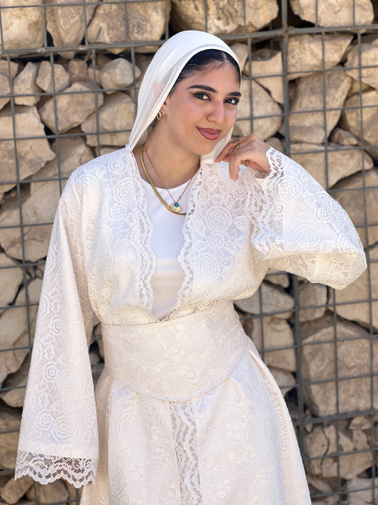 قفطان حبيبه - اوف وايت